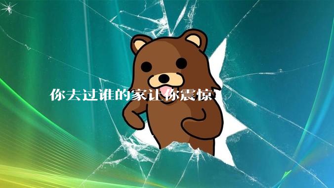 你去过谁的家让你震惊？